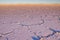 Salt pattern at sunrise - Salar de Uyuni, Bolivia