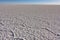 Salt patterns on the saline land Salar de Uyuni in Bolivia