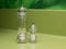 Salt and pepper mills isolated