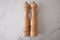 Salt and Pepper shakers, wooden