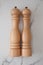 Salt and Pepper shakers, wooden