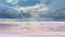 Salt pink lake reflective wet with epic clouds