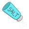 Salt pouring out of a salt shaker illustration