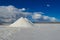 Salt pyramid on salar