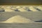 Salt pyramids on Salar lake