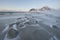 Salt residue on beach on Flakstadoya island Loftofen Norway