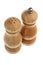 Salt shaker and pepper grinder made from wood