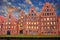 Salt storehouses of Lubeck at night