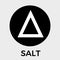 SALT vector logo. Blockchain-Backed Loans and crypto currency.