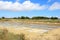 Salt water from drying on the island oleron france.