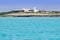 Salt windmill in Formentera turquoise sea