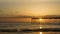 Saltburn pier at sunrise. North east coastal town in England.