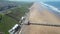 Saltburn-by-the-sea pier beach sea in England