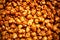Salted caramel popcorn food background