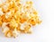 Salted popcorn grains