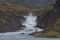 Salto Grande waterfall, Big Jump in Torres del Paine National Park, Patagonia, Chile