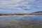 Saltpans in traditional salt production close to sicilian city Trapani in Sicily