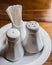 Saltshaker Pepper shaker and toothpick ceramics