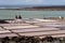 Saltworks in Lanzarote. Salinas de Janubio. Canary Islands