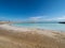 Salty beach at Ein Bokek Dead Sea Resort, Israel