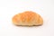 salty butter roll bread on white background