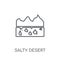 Salty desert linear icon. Modern outline Salty desert logo conce