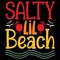 Salty Lil Beach, family vacation Typography design