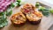 Salty muffins with vegetables and dates.