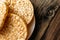 Salty rice crackers galettes with spices