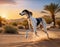 Saluki dog expensive breed in desert