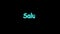 Salut. Hi in French phrase neon outline. Modern luminous text, light. Isolated word on black background, lettering