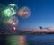 Salute, fireworks in Saint Petersburg, Peter and Paul fortress. Victory day, 9 may