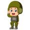 Saluting soldier cartoon