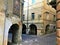 Saluzzo town, Piedmont region, Italy. Art, history, arches and splendid ancient alley
