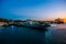 SALVADOR, BAHIA, BRAZIL: Beautiful Sunset view in the port. Ships, ferry and sea
