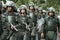 Salvador, Bahia - September 7, 2018 - Army soldiers of the platoon of shock during the parade of September 7