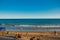 SALVADOR, BRAZIL: The beach in front of the sunset. Porto da Barra