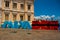 SALVADOR, BRAZIL : Colorful signage spelling out Salvador in block letters decorates the Tome de Souza Plaza near the tourist