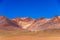 The Salvador Dali desert also known as Dali Valley, in the Eduardo Avaroa Park in Bolivia, Andes in South America