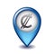 Salvadoran colon symbol on Mapping Marker vector icon.