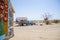 Salvation mountain, colorful truck