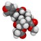 Salvinorin A entheogen molecule. Psychotropic molecule from Salvia divinorum.