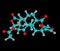 Salvinorin molecule isolated on black