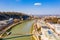 Salzach river  dividing the Salzburg city in Austria