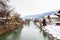 The Salzach River in the Village of Bruck, Austria