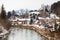 The Salzach River in the Village of Bruck, Austria