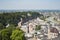 Salzburg aerial drone view city cityscape center church