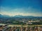 Salzburg aerial view of the mountains