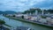 Salzburg Austria city skyline day to night time lapse