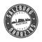 Salzburg Austria Round Stamp Icon Skyline City Design Badge Rubber.